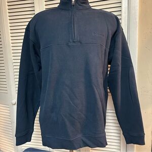COLUMBIA  Size LARGE   1/4 ZIP Pullover  Navy
